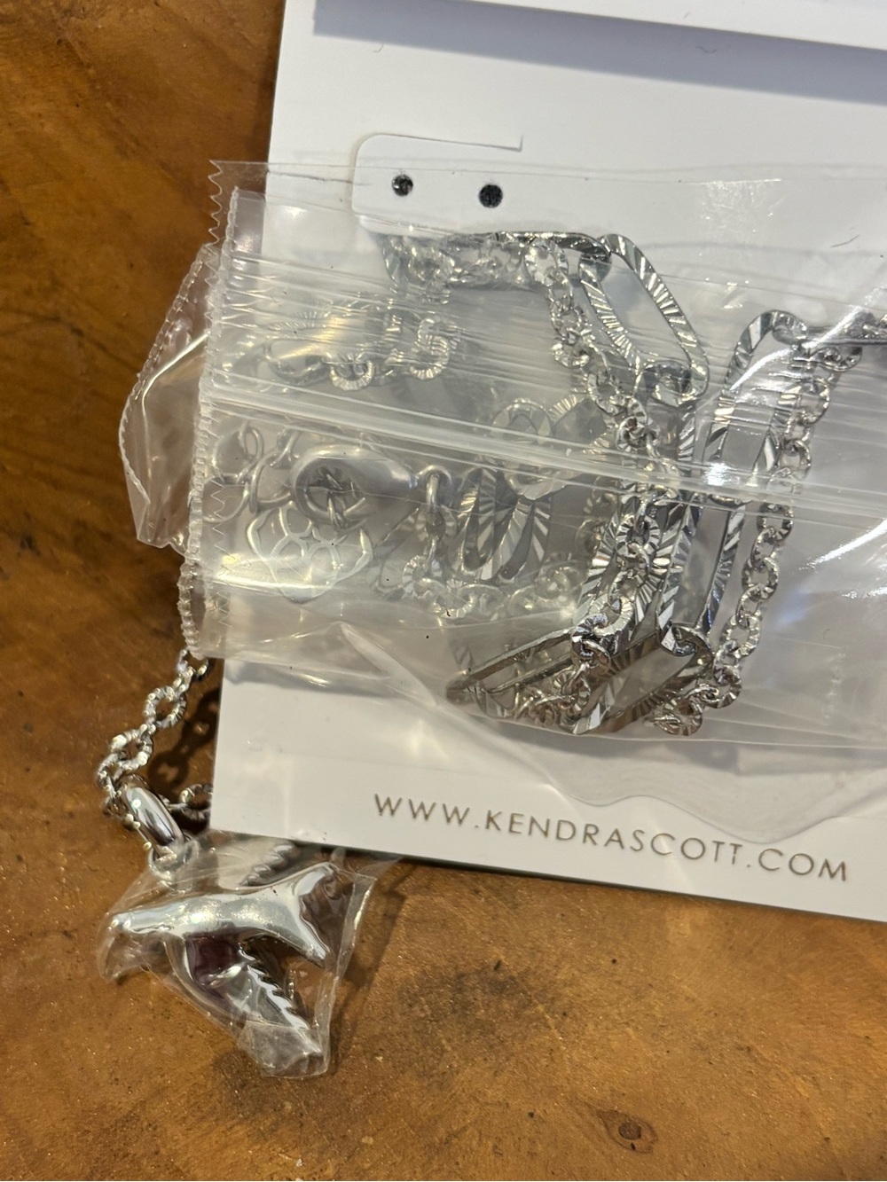 Kendra Scott Silver Chain Necklace with Turquoise Bird Charm - Picture 5 of 5